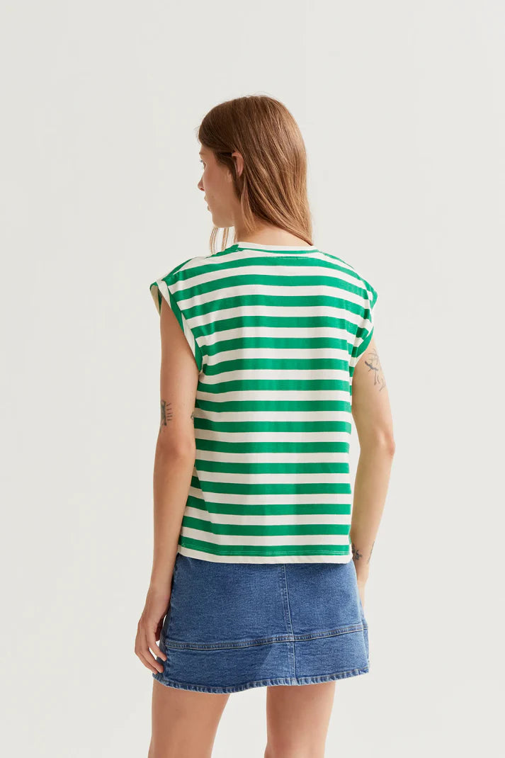 Maglia rigata Tulipano red