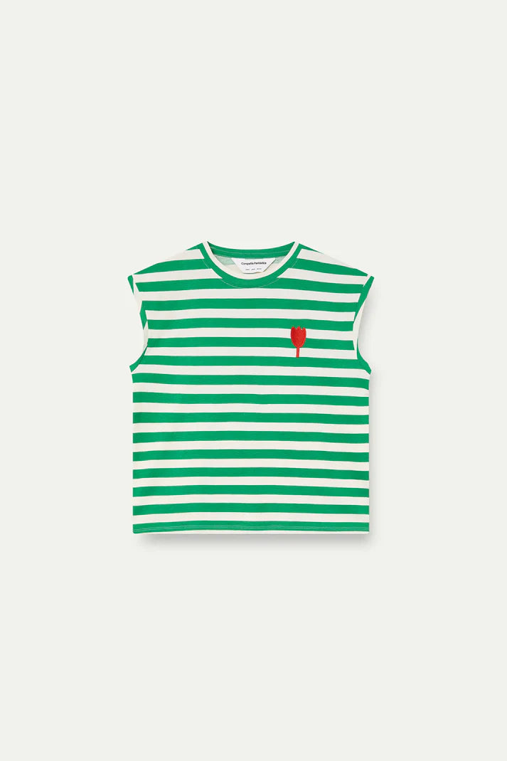 Maglia rigata Tulipano red